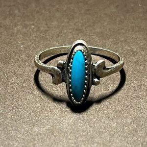 Small Oval Turquoise Sterling Silver Ring